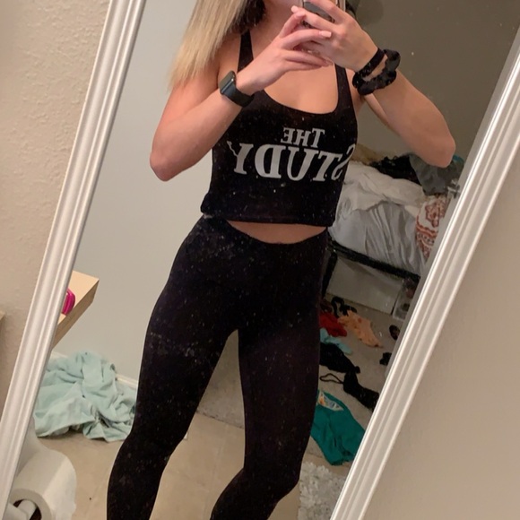 Bella Canvas The Study Black Cropped Tank Top - Picture 3 of 3